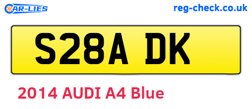 S28ADK are the vehicle registration plates.