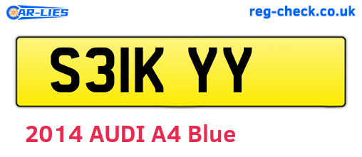 S31KYY are the vehicle registration plates.
