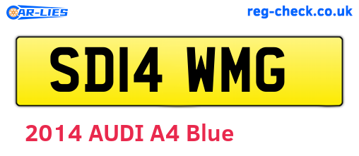 SD14WMG are the vehicle registration plates.