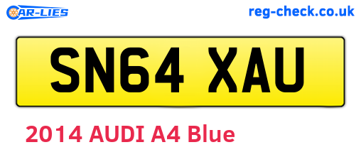 SN64XAU are the vehicle registration plates.