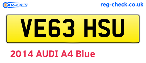 VE63HSU are the vehicle registration plates.