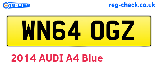 WN64OGZ are the vehicle registration plates.