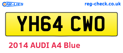 YH64CWO are the vehicle registration plates.
