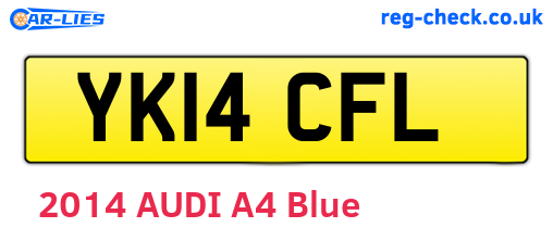 YK14CFL are the vehicle registration plates.
