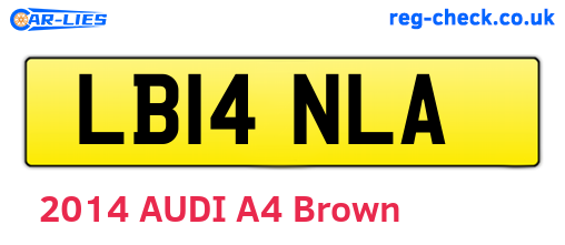 LB14NLA are the vehicle registration plates.
