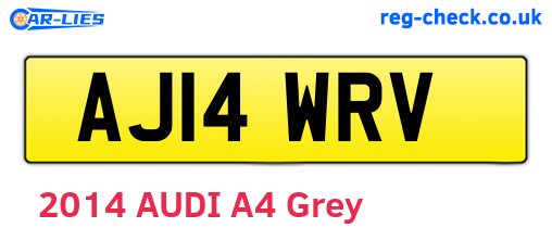 AJ14WRV are the vehicle registration plates.