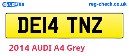 DE14TNZ are the vehicle registration plates.