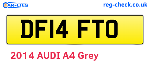 DF14FTO are the vehicle registration plates.