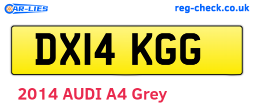 DX14KGG are the vehicle registration plates.