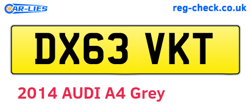 DX63VKT are the vehicle registration plates.