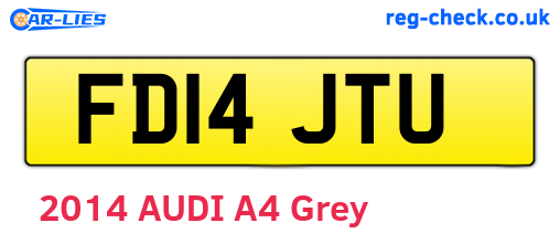 FD14JTU are the vehicle registration plates.