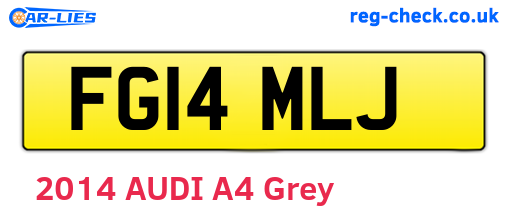 FG14MLJ are the vehicle registration plates.