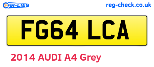 FG64LCA are the vehicle registration plates.