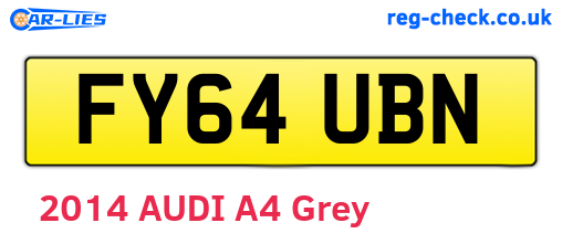 FY64UBN are the vehicle registration plates.