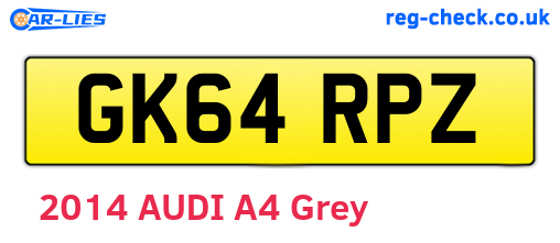 GK64RPZ are the vehicle registration plates.