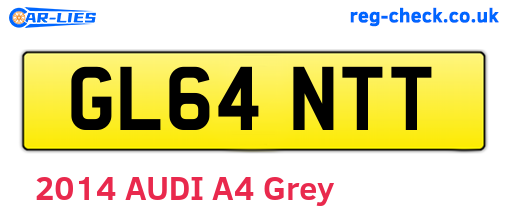 GL64NTT are the vehicle registration plates.