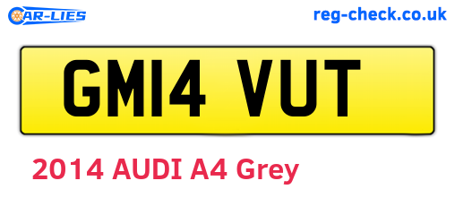 GM14VUT are the vehicle registration plates.