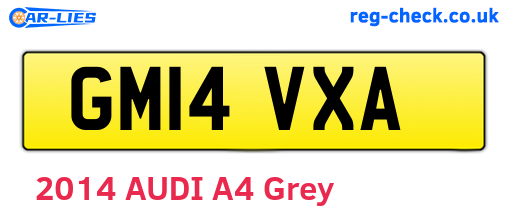 GM14VXA are the vehicle registration plates.