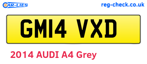 GM14VXD are the vehicle registration plates.