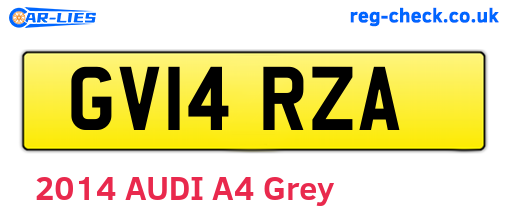 GV14RZA are the vehicle registration plates.