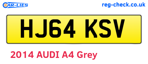 HJ64KSV are the vehicle registration plates.