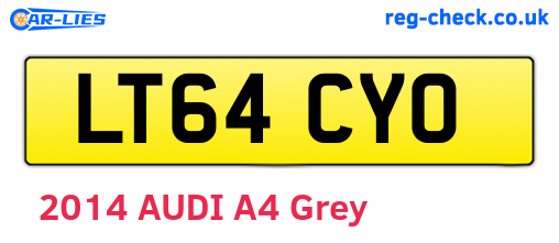 LT64CYO are the vehicle registration plates.