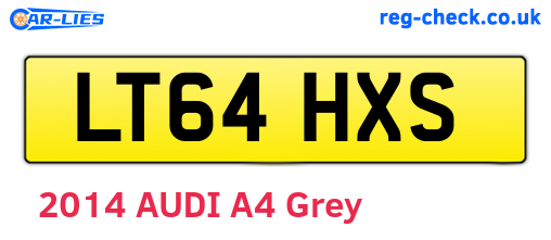 LT64HXS are the vehicle registration plates.