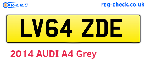 LV64ZDE are the vehicle registration plates.