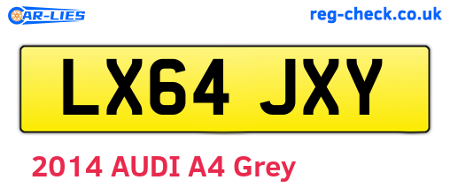 LX64JXY are the vehicle registration plates.