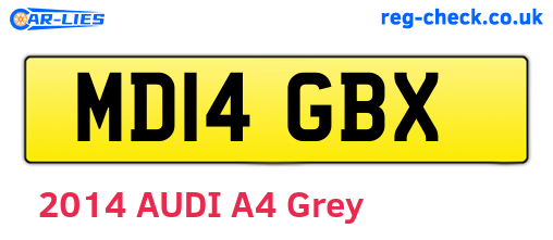 MD14GBX are the vehicle registration plates.
