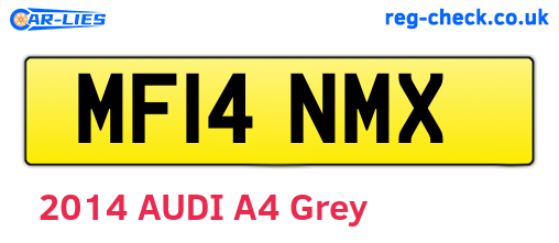 MF14NMX are the vehicle registration plates.