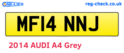 MF14NNJ are the vehicle registration plates.