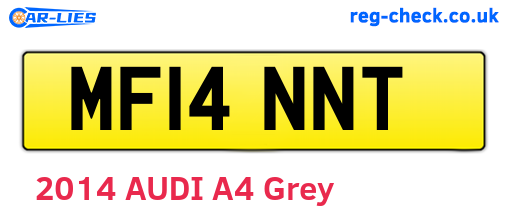 MF14NNT are the vehicle registration plates.