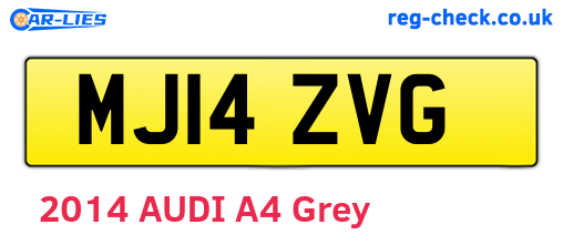 MJ14ZVG are the vehicle registration plates.