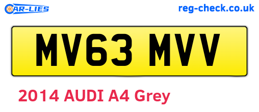 MV63MVV are the vehicle registration plates.