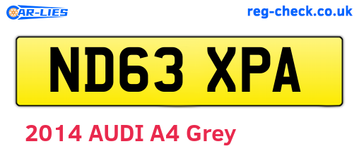 ND63XPA are the vehicle registration plates.