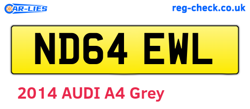 ND64EWL are the vehicle registration plates.