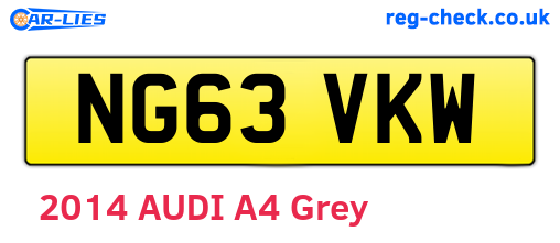 NG63VKW are the vehicle registration plates.