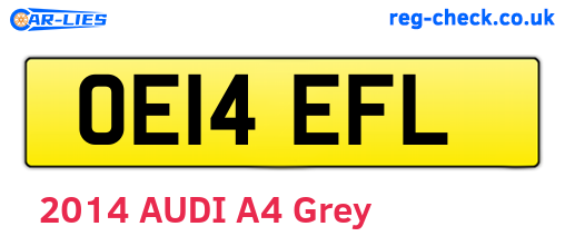 OE14EFL are the vehicle registration plates.