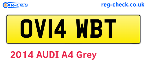 OV14WBT are the vehicle registration plates.