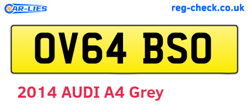 OV64BSO are the vehicle registration plates.