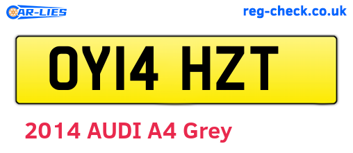 OY14HZT are the vehicle registration plates.
