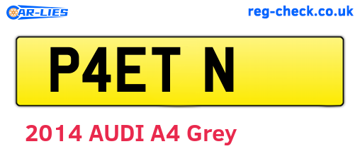 P4ETN are the vehicle registration plates.