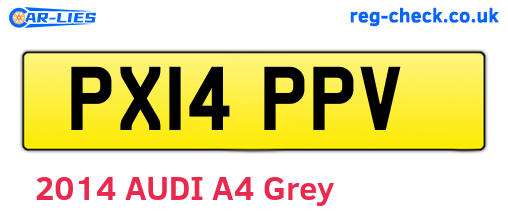 PX14PPV are the vehicle registration plates.