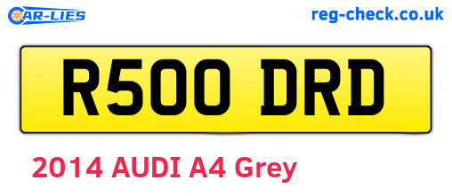 R500DRD are the vehicle registration plates.