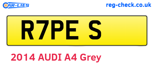 R7PES are the vehicle registration plates.