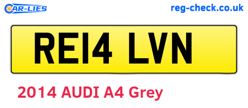 RE14LVN are the vehicle registration plates.