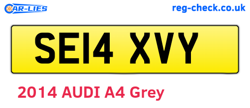 SE14XVY are the vehicle registration plates.