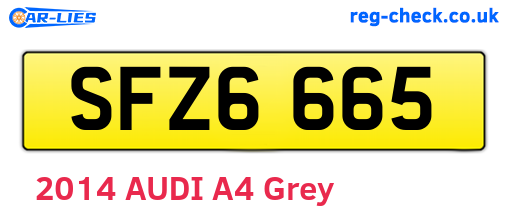 SFZ6665 are the vehicle registration plates.