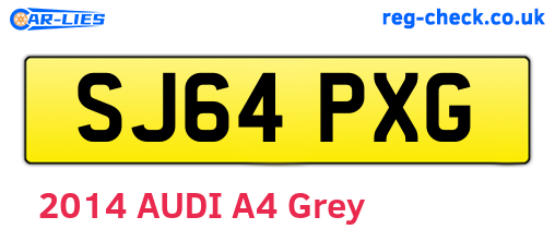 SJ64PXG are the vehicle registration plates.